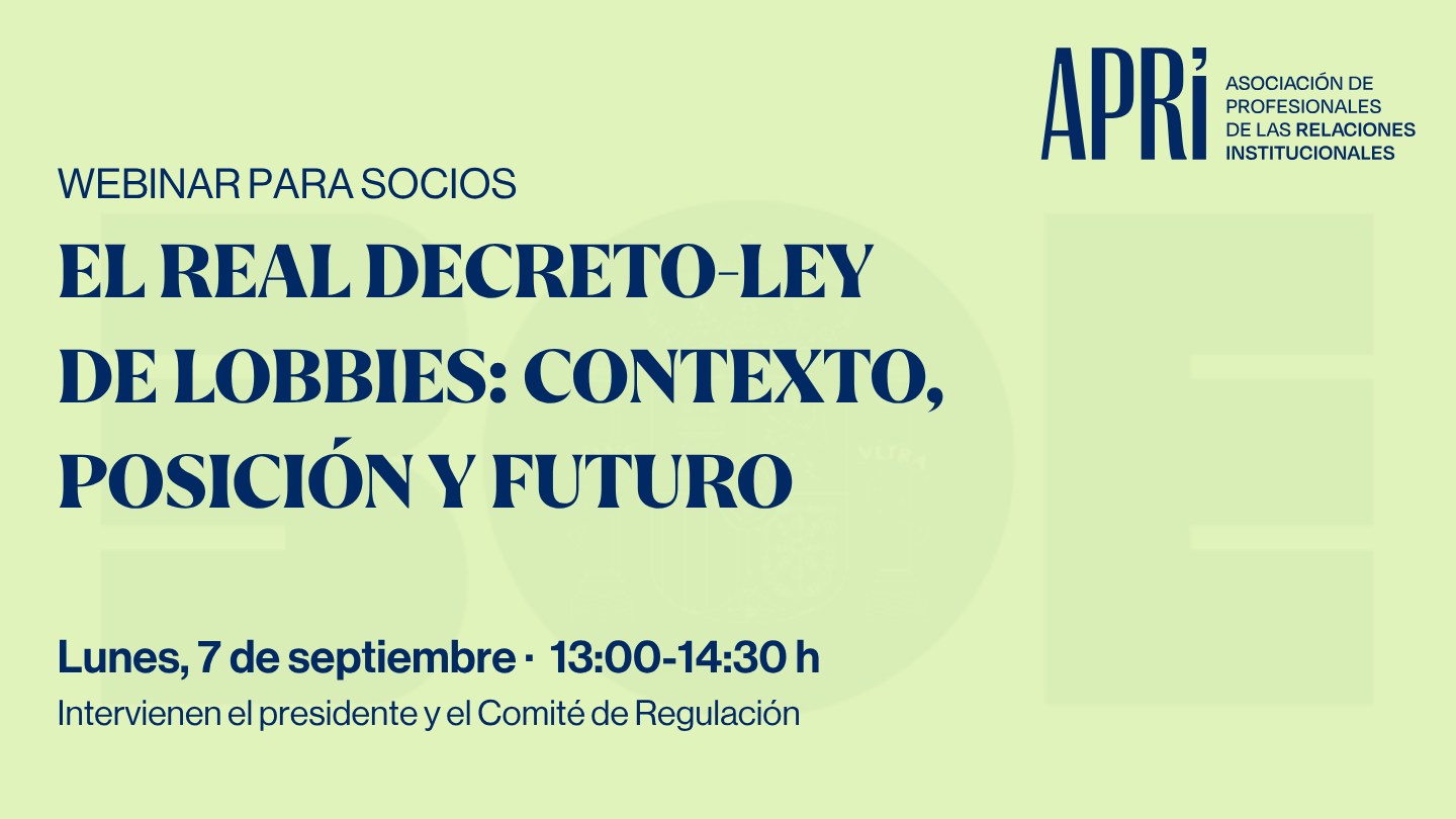Webinar regulación lobby